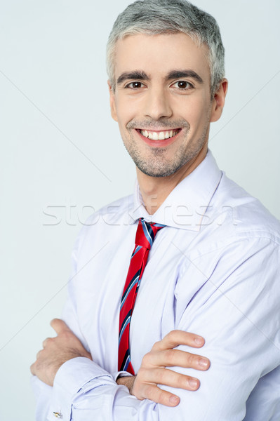 Sorridente senior empresário negócio companhia Foto stock © stockyimages