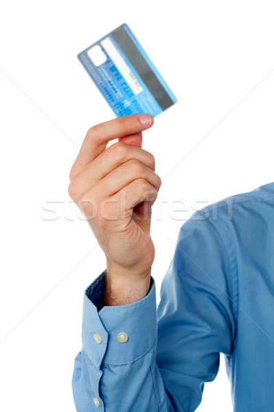 Facet karty kredytowej obraz człowiek Zdjęcia stock © stockyimages