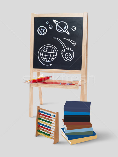 школы доске черный стены книгах Сток-фото © stockyimages