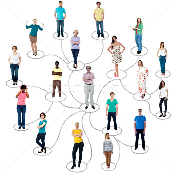 Connected people social network communication Stock photo © stockyimages