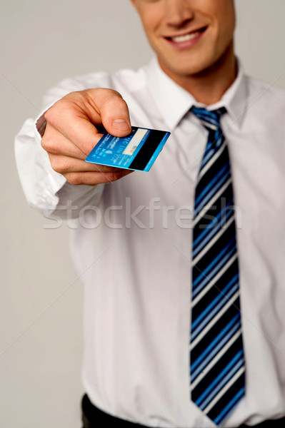 Foto stock: Meu · cartão · pagamento · imagem · empresário