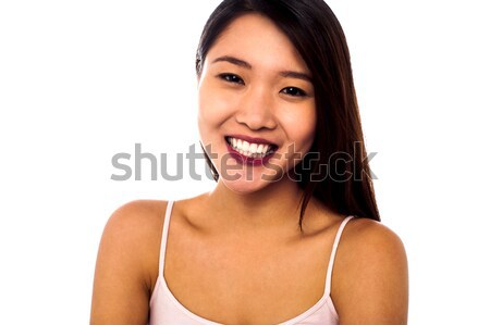 Mooie asian meisje poseren toevallig jonge Stockfoto © stockyimages