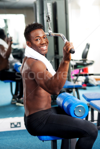 Stockfoto: Geschikt · vent · gymnasium · kern · fitness