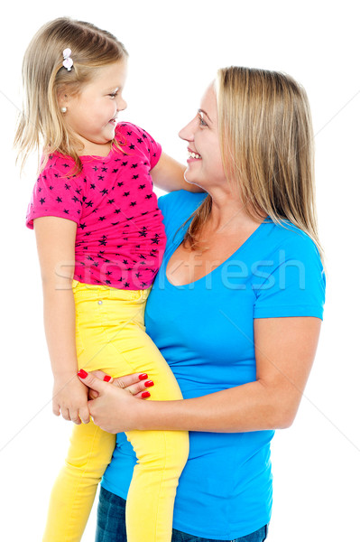 Prachtig moeder mooie dochter armen Stockfoto © stockyimages