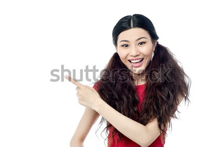 Vrolijk vrouw opgewonden jong meisje handen leuk Stockfoto © stockyimages