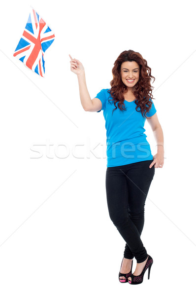 Stylish portrait of female UK supporter Stock photo © stockyimages