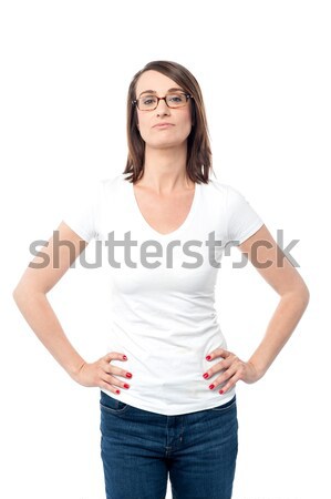 Stock photo: Trendy middle aged woman in casuals