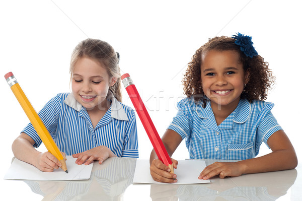 Csinos gyerekek éves vizsga mosolyog ír Stock fotó © stockyimages
