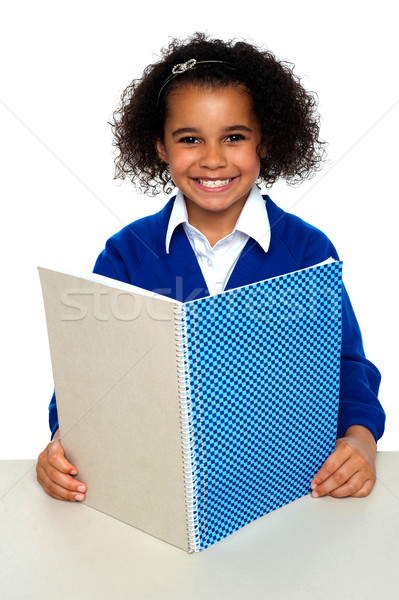 Lächelnd Lernen wöchentlich Zuordnung schauen Stock foto © stockyimages