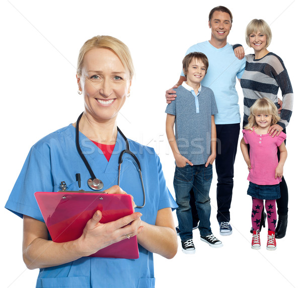 Family doctor keeps you safe and sound Stock photo © stockyimages