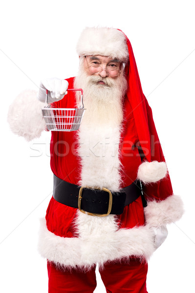 Santa Claus with shopping cart Stock photo © stockyimages
