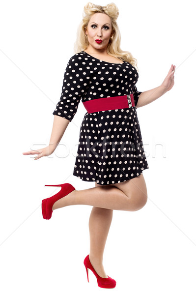 вот это да модный женщину вверх Сток-фото © stockyimages