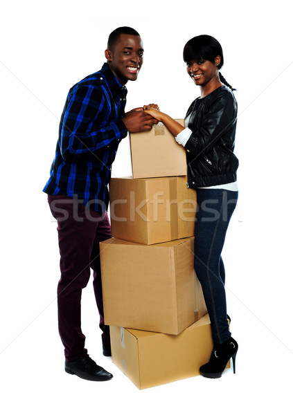 African love couple holding hands Stock photo © stockyimages