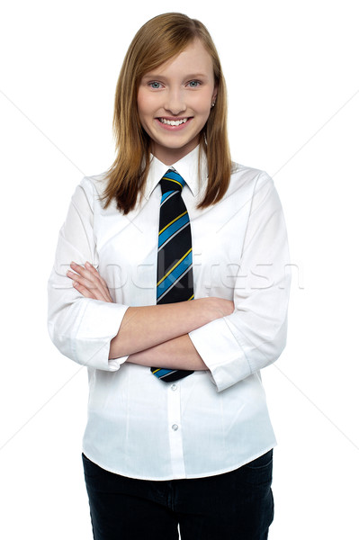 Stylish pretty young girl in formal attire Stock photo © stockyimages