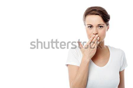 Shut your mouth ! speak no evil concept. Stock photo © stockyimages
