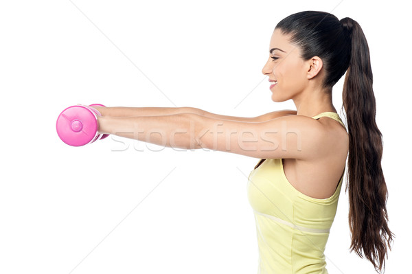 Meu diariamente trabalhar fora mulher da aptidão exercício Foto stock © stockyimages