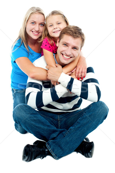Szczęśliwy młodych rodziny godny podziwu trzy matka Zdjęcia stock © stockyimages