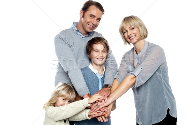 Famiglia per sempre sostegno isolato bianco donna Foto d'archivio © stockyimages