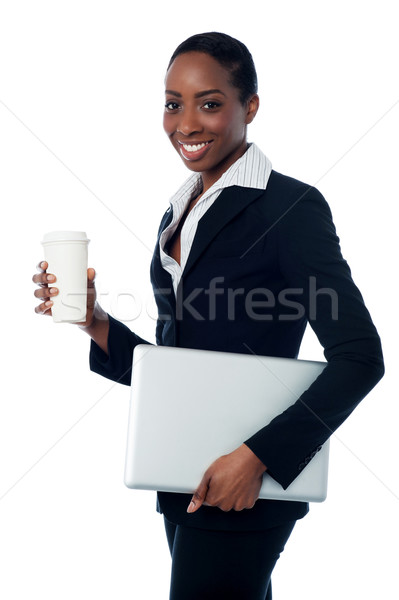 Werkgever laptop uitvoerende business Stockfoto © stockyimages