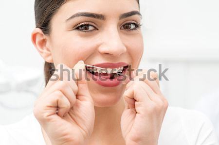 It's help me for cleaned teeth. Stock photo © stockyimages