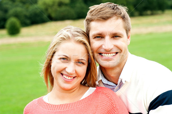 Szeretet örökké derűs közelkép portré vonzó Stock fotó © stockyimages