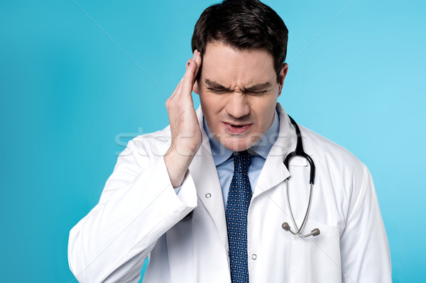 Omg männlich Arzt Leiden professionelle Depression Stock foto © stockyimages