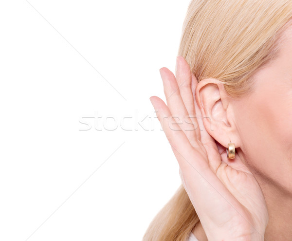 Secretly listen the gossip. Stock photo © stockyimages