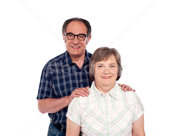 Stock photo: Happy senior lovable couple posing