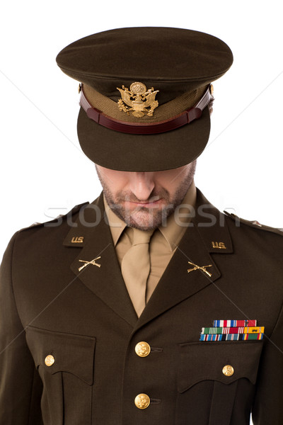 Army man looking down Stock photo © stockyimages