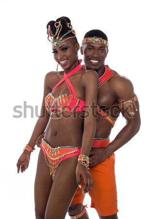 African carnival dancer posing Stock photo © stockyimages