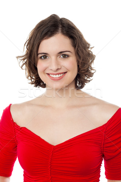 Closeup of a joyous fashionable young lady Stock photo © stockyimages