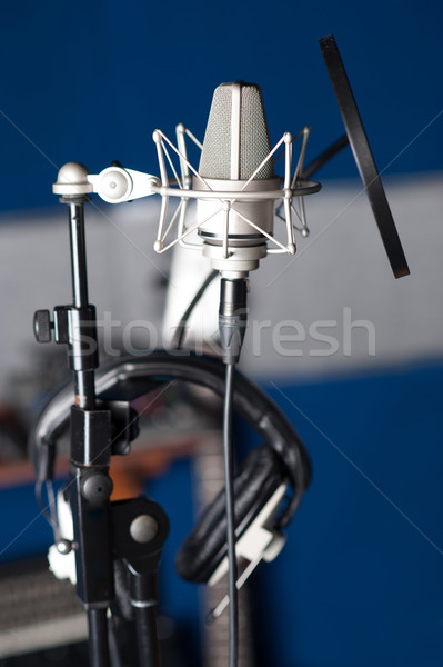 Condenser microphone, closeup shot. Stock photo © stockyimages