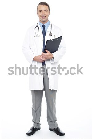 Retrato médico dever clipboard Foto stock © stockyimages