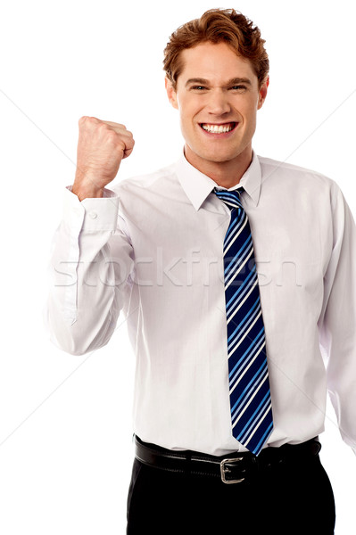 üzlet igazgató tele lelkesedés izgatott férfi Stock fotó © stockyimages