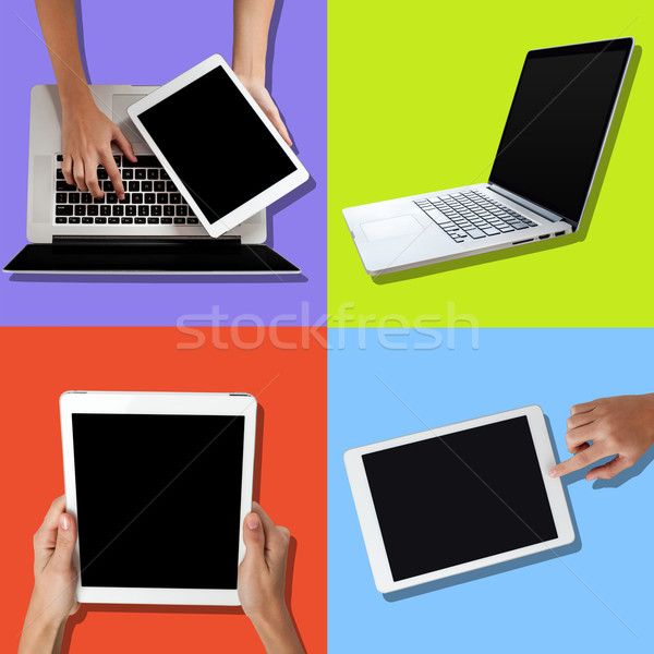 Electronic devices - laptops and tablets Stock photo © stockyimages