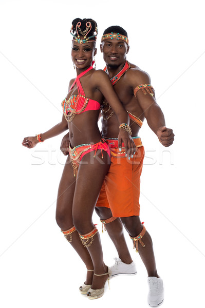 Dance пару самба счастливым Сток-фото © stockyimages