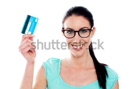 Beautiful american lady ready to shop Stock photo © stockyimages
