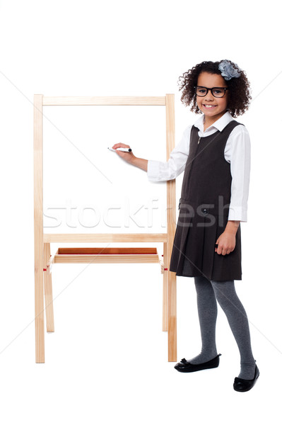 School girl educating her classmates Stock photo © stockyimages