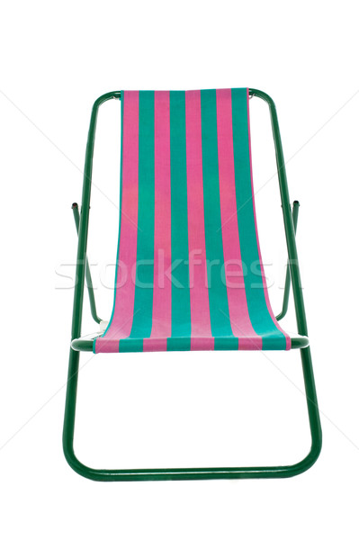 躺椅 白 孤立 帶 木 太陽 商業照片 © stockyimages