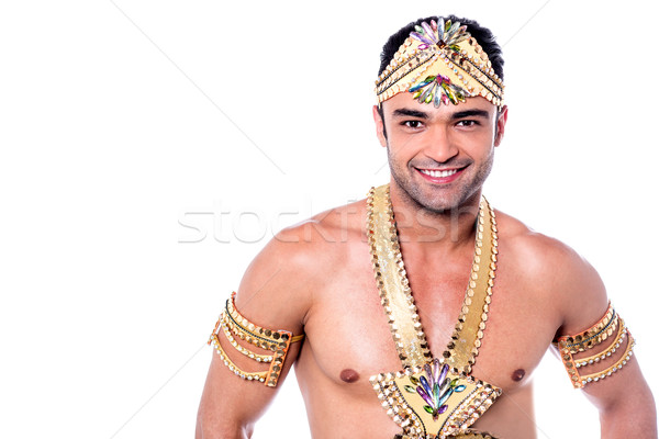 微笑 年輕 桑巴 舞蹈家 圖像 英俊 商業照片 © stockyimages