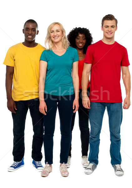 Retrato jovem quatro amigos posando Foto stock © stockyimages