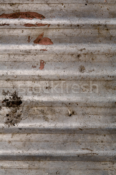 Metal dachu szary arkusza budowy ściany Zdjęcia stock © stockyimages