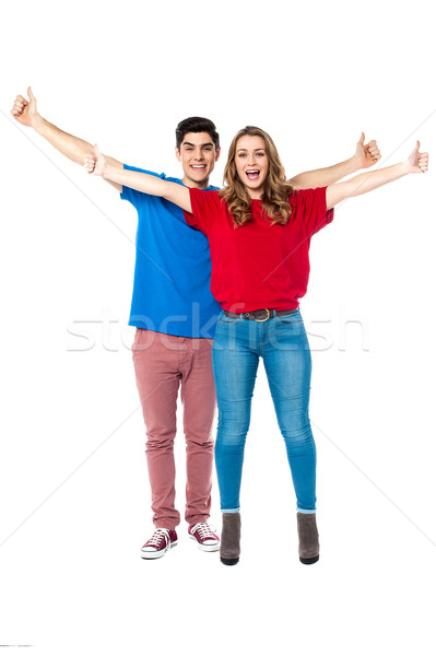 Young couple enjoying their day Stock photo © stockyimages