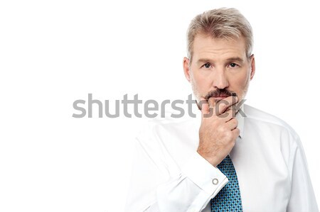 Foto stock: Perdido · negócio · pensamentos · masculino · executivo