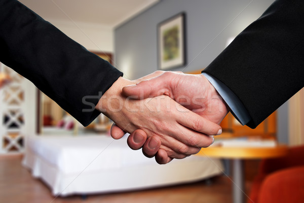 Handshake between two business partners Stock photo © stockyimages