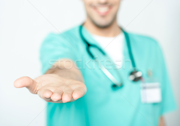 врач Palm изображение мужской доктор Сток-фото © stockyimages