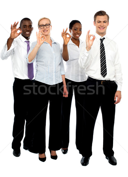 Ja groß Arbeit Team Corporate Menschen Stock foto © stockyimages