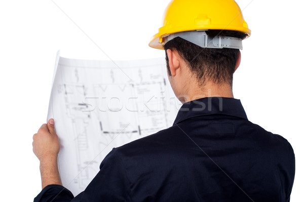 Civil ingeniero plan jóvenes masculina construcción Foto stock © stockyimages