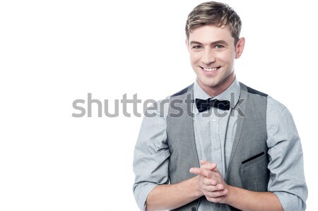 Business man with clasped hands Stock photo © stockyimages
