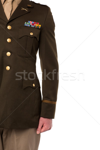 Cropped image of military officer Stock photo © stockyimages